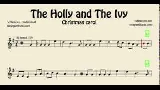 The Holly and The Ivy Sheet Music for trumpet, clarinet soprano tenor sax in Bb