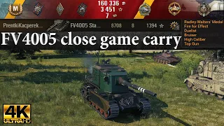 FV4005 Stage II video in Ultra HD 4K🔝 close game carry, 8708 dmg, 8 🔝 World of Tanks ✔️