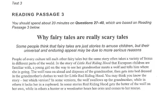 Why Fairy Tales are Really Scary Tales | IELTS 15 Reading Answers with Explanation