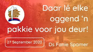 27 September 2020 Oggend | Ds Fanie Spamer