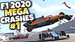 F1 2020 MEGA CRASHES #1