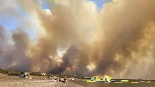 Rhodes and Corfu wildfires: Greece continues to evacuate 1000s of tourists