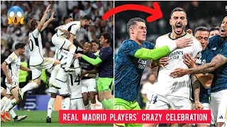 😱😱 Real Madrid players' crazy celebration storming pitch after Joselu goal vs Bayern Munich