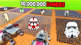 Can ALL Star Wars Armies Hold VS 10,000,000 ZOMBIES?! - UEBS 2: Star Wars Mod