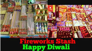 Fireworks Stash 2017||Diwali Crackers||Sky Shots,Anar,Bombs etc.||