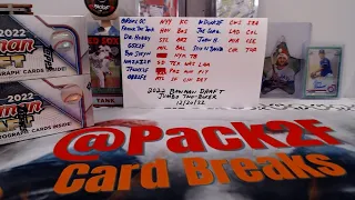 2022 Bowman Draft Jumbo Two Box Break -- 12/20/22