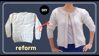 초간단 니트리폼 /very simple knit reforms/diy/altering clothes for beginners