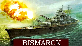 The sinking of the battleship Bismarck.