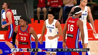 GILAS PILIPINAS vs PUERTO RICO - FIBA World Cup 2023 - NBA 2K Simulation Game Predictions!