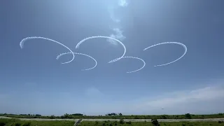 Japón dibuja anillos olímpicos en el cielo a medida que se acercan los Juegos de Tokio