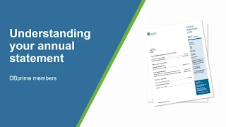 Understanding your annual statement - DBprime