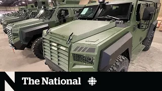 Ukrainians in Canada help build armoured vehicles for the war