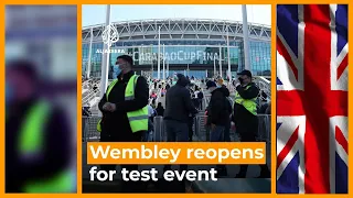 Wembley Stadium reopens to fans for test event | AJ #shorts