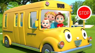 Wheels on the Bus Go Round And Round | Kids Song & Nursery Rhymes