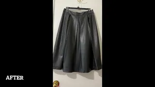 HOW TO IRON A LEATHER SKIRT | THRIFT STORE FIND