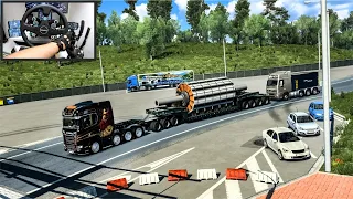 Unstoppable Force: Moving Extra Heavy Motor Armatures with Push Trucks - Euro Truck Simulator 2