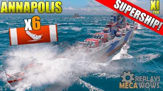 SUPERSHIP Annapolis 6 Kills & 283k Damage | World of Warships Gameplay 4k