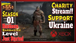 Diablo 2 | Season 01 | Barbarian Hardcore (Xbox) Charity Stream Support Ukraine Links in Description