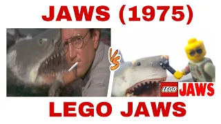 LEGO Jaws vs Jaws (1975) - You're Gonna Need a Bigger Boat Scene Part 1 | Comparison