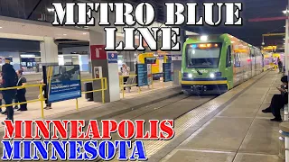 Minneapolis Metro Blue Line - Mall of America to Target Field Downtown - 4K Transit Ride