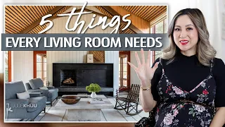 DESIGN HACKS! 5 Things Every Living Room Needs | Julie Khuu