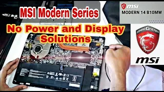 MSI Laptop Modern Series no power and no display Solution⏳