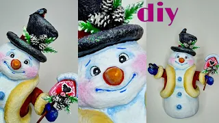 МК Снеговик из ваты / DIY snowman