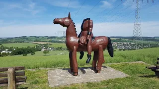 #186 Reiter ohne Kopf Skulptur bei Zwönitz, Sachsen