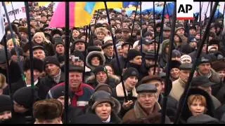 Opposition rallies in Ukraine to protest presidential policies