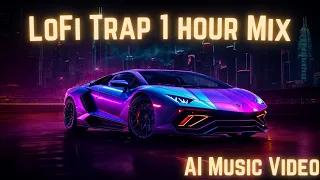 LoFi Trap Beats 1 hour Mix | AI Music Video | Neon 4K