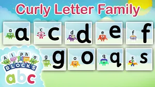 @officialalphablocks - Curly Letter Family | How to Write App