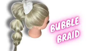 Красивая и простая прическа вместо обычного хвоста  HOW TO : BUBBLE BRAID  Beautymaker