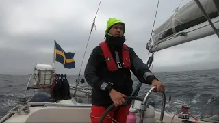Sailing from Scotland to Sweden on Hallberg Rassy 38