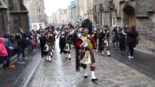 4 Scots P&D Parade up The Royal Mile [4K/UHD]