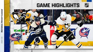 Penguins @ Blue Jackets 2/27 | NHL Highlights 2022