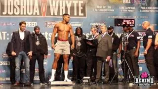 Dillian Whyte turns his back on Anthony Joshua - Joshua vs Whyte weigh in HIGHLIGHTS