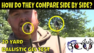 125 grain annihilator originial vs xl broadhead ballistic gel test | bco review |