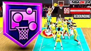 MY NEW 99 REBOUND CENTER IS DOMINATING NBA 2K24!