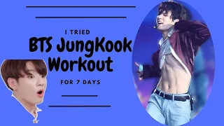 BTS JUNGKOOK WORKOUT FOR 7 DAYS: lose weight in a short time- food limitation