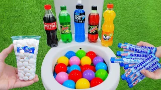 Plastic Balls VS Coca Cola, Fuse Tea, Fanta, Mtn Dew, Fruko, Popular Sodas and Mentos in The Toilet