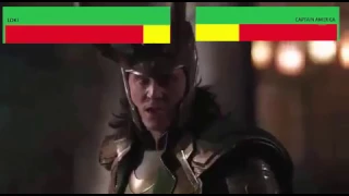 Captain America vs  Loki With Healthbars