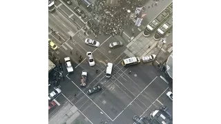 One dead, several injured after car hits pedestrians in Melbourne, shots reported