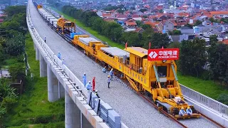 Monster Vehicles Install the First High-Speed ​​Train Line in Indonesia