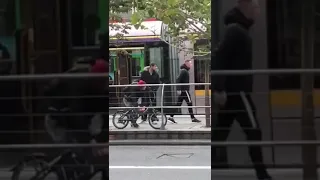 Bike being stolen with angle grinder in Dublin