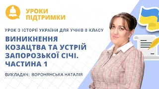 Урок з історії України «Виникнення козацтва та устрій Запорозької Січі. Частина 1» для 8 класу