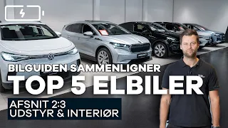 ELBIL TOP 5: Interiør & udstyr » Tesla Y - Skoda Enyaq - VW ID.4 - Volvo XC40 - Audi Q4 E-tron