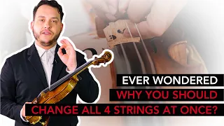 This is why you should CHANGE all 4 VIOLIN STRINGS all together!