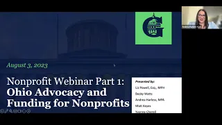 Part 1: Nonprofit Webinar – Ohio Advocacy and Funding for Nonprofits
