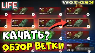 НОВАЯ ВЕТКА - BZ-75 | ЧЕСТНЫЙ ОБЗОР всех танков ветки Китая в wot Blitz 2024 | WOT-GSN