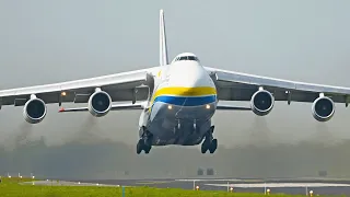 THE MIGHTY Antonov AN-124 At Gilze Rijen AB - Militairy PlaneSpotting - Landing Loading And Takeoff